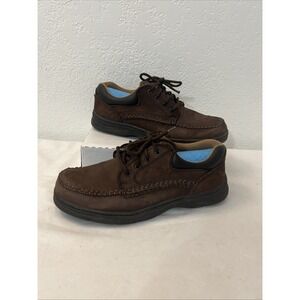Earth Shoe Mens Kirk 10.5W Wide Width Brown Leather‎ Casual Oxford Comfort Shoes